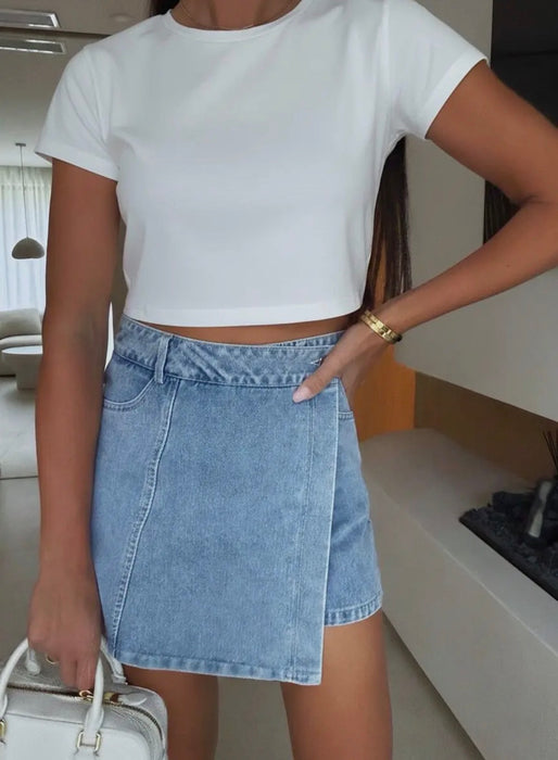 Denim Skort