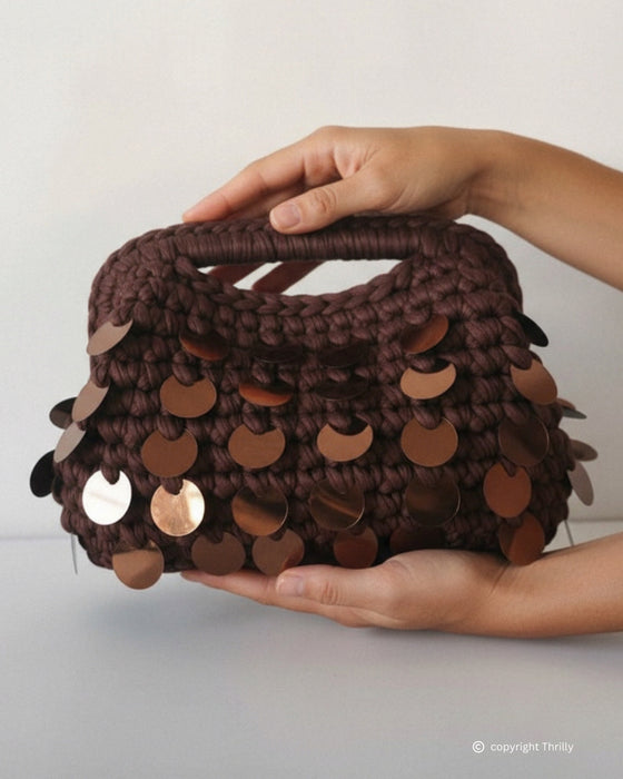 Borsa soleil Bag marrone Thrilly vista frontale
