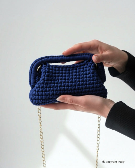 Borsa Soleil Bag Blu Thrilly vista frontale