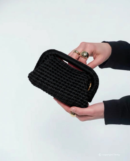 Borsa Soleil Bag Nera Thrilly vista frontale